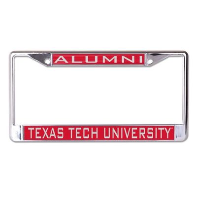 Laser Cut License Plate Frame Chrome/Red