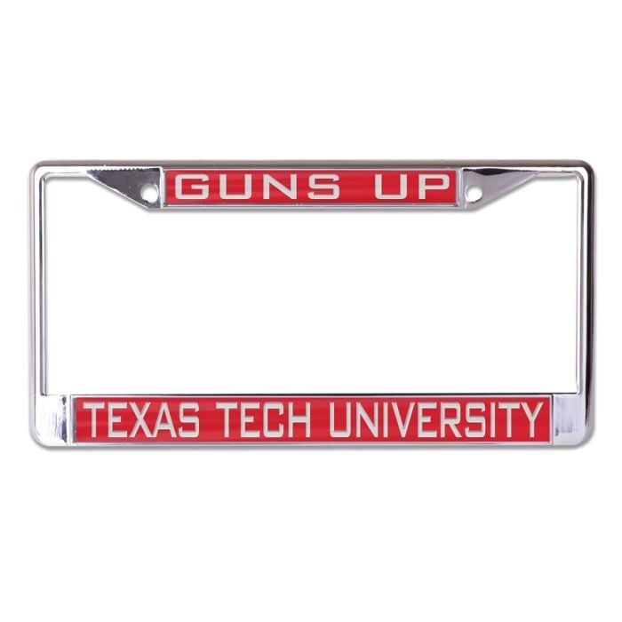 Laser Cut License Plate Frame Chrome/Red