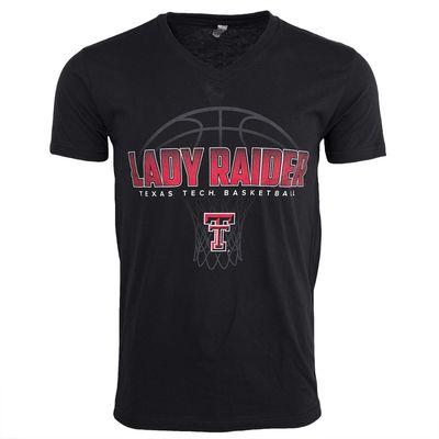 Lady Raider Shaded Basketball V-Neck Short Sleeve Tee