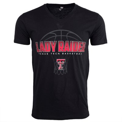 Lady Raider Shaded Basketball V-Neck Short Sleeve Tee