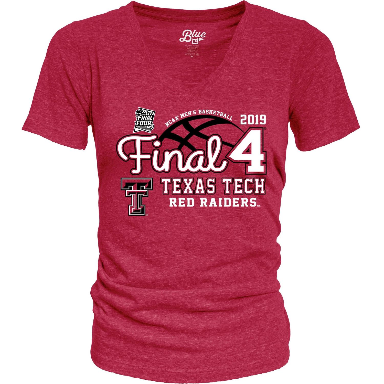 Final Four Blue 84 Brand Ladies Tri-Blend V-Neck Tee