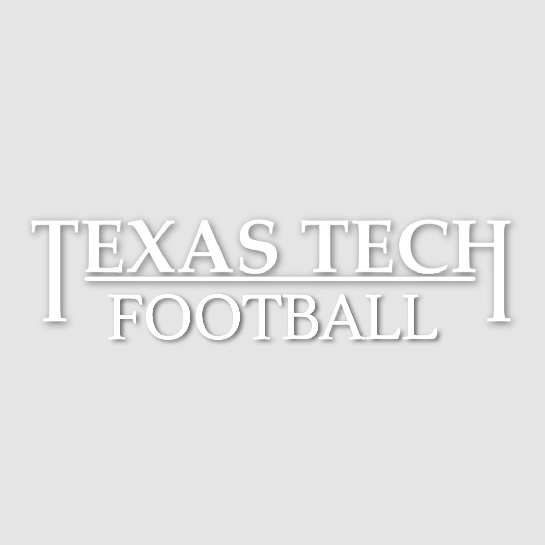 Texas Tech Bar Decal, Color: White, Size: Football