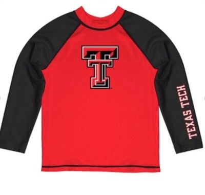 Youth Swim Shirt, Color: Red/Black, Size: 2