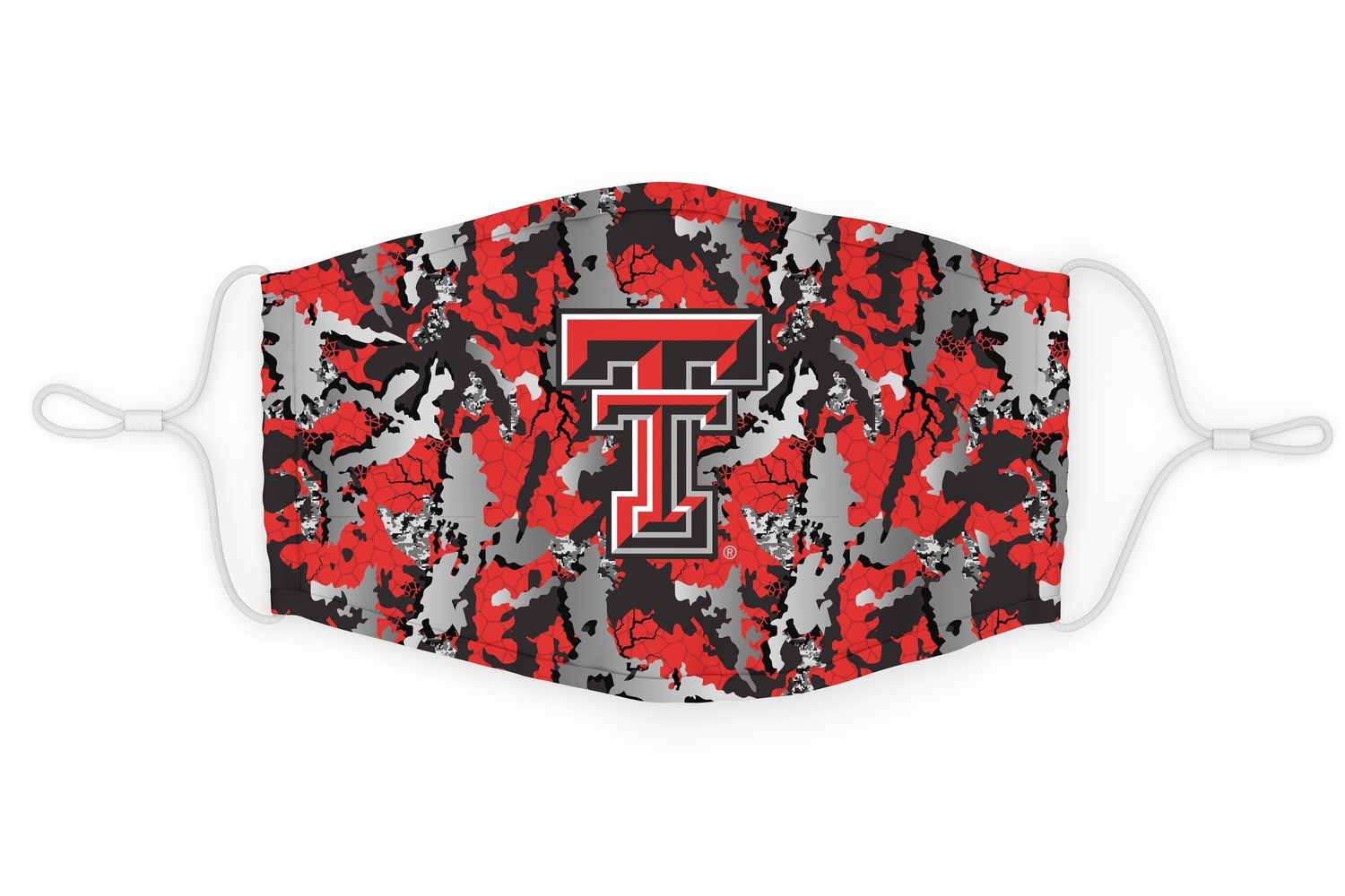 Top of the World 2 Ply Polyester Face Mask , Color: Red Camo Double T