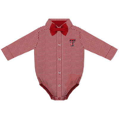Gingham Bodysuit with Bowtie