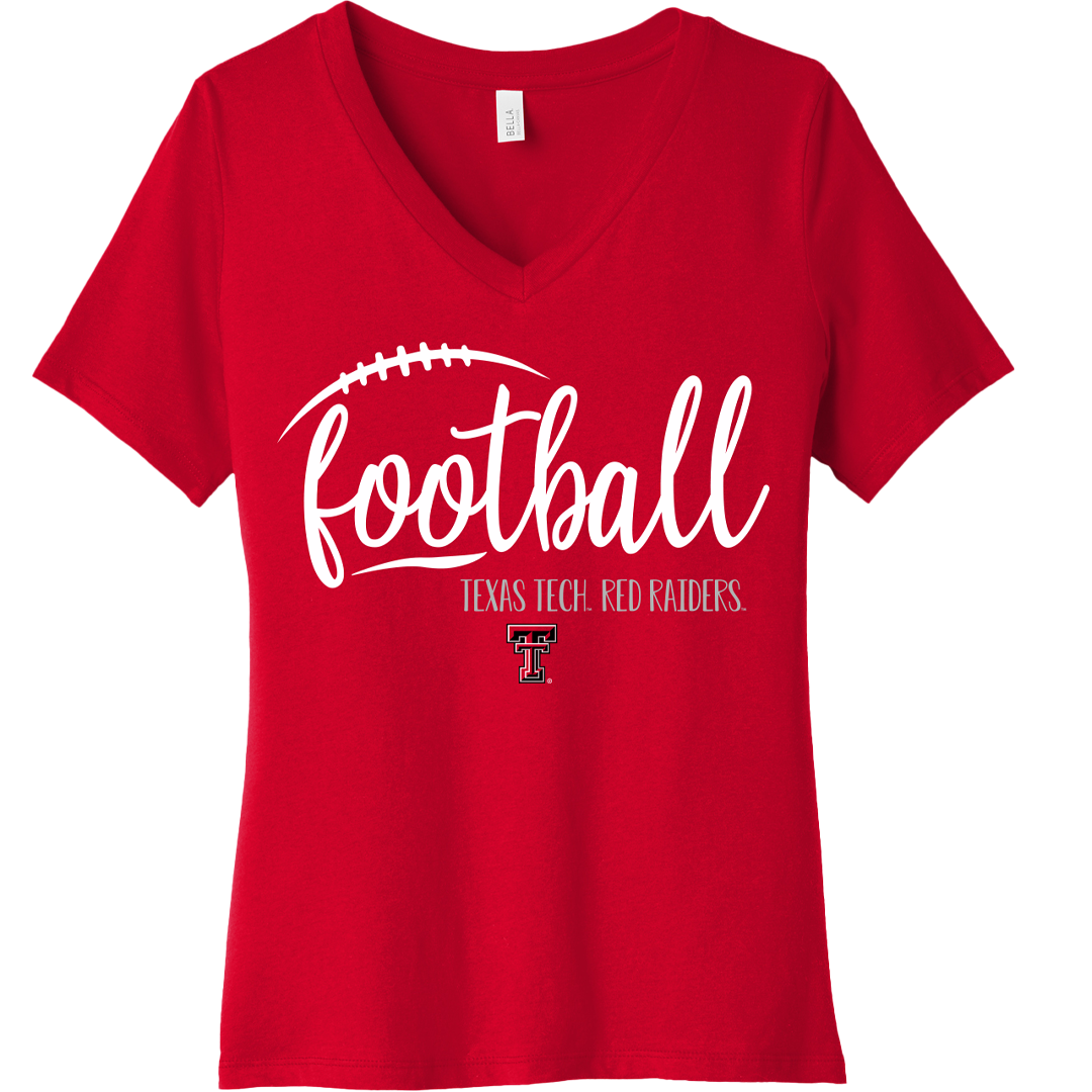 Football Wave V-Neck Tee