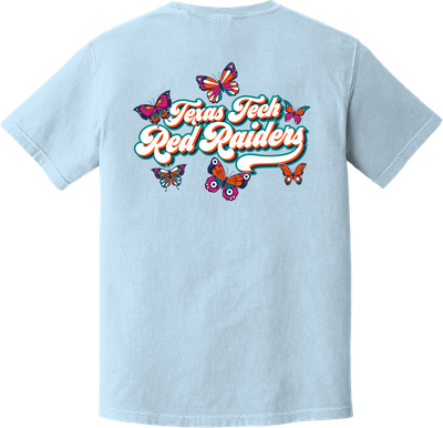 Butterflies &amp; Red Raiders Short Sleeve Tee