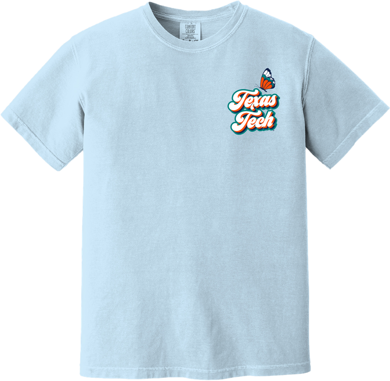 Butterflies &amp; Red Raiders Short Sleeve Tee