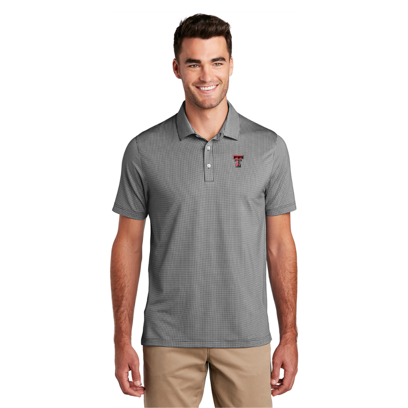 Gingham Moisture Wick Polo