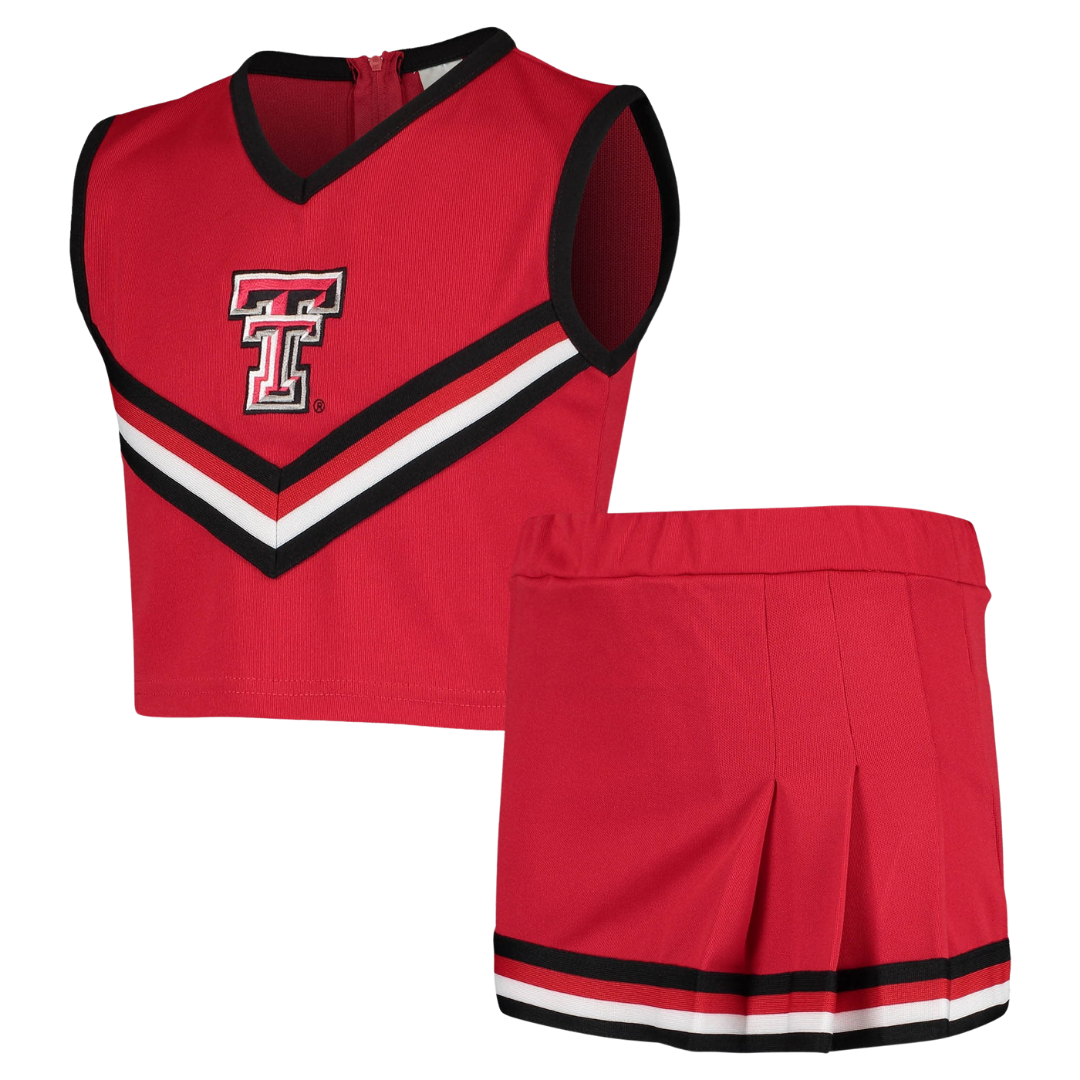 Cheer Dress - 2 Piece Set, Color: Red, Size: 2T