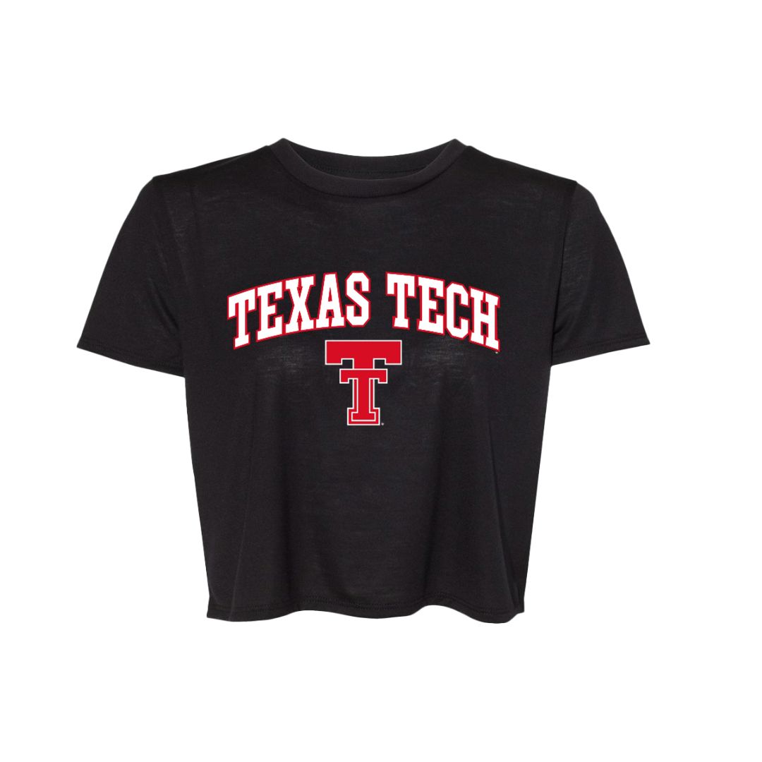 Vintage Arch Crop Tee, Color: Black, Size: SM
