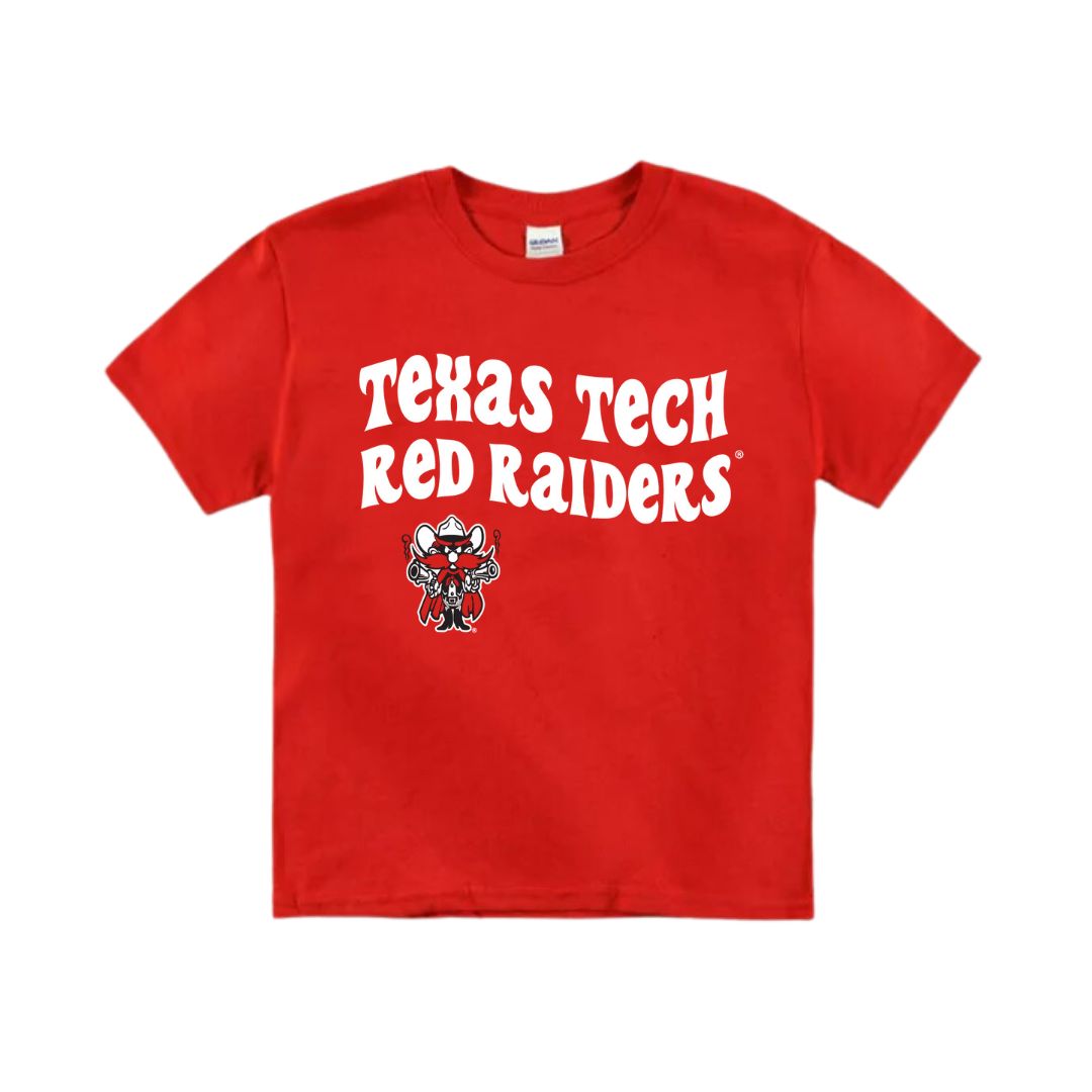 Groovy Raider Red Youth Short Sleeve Tee