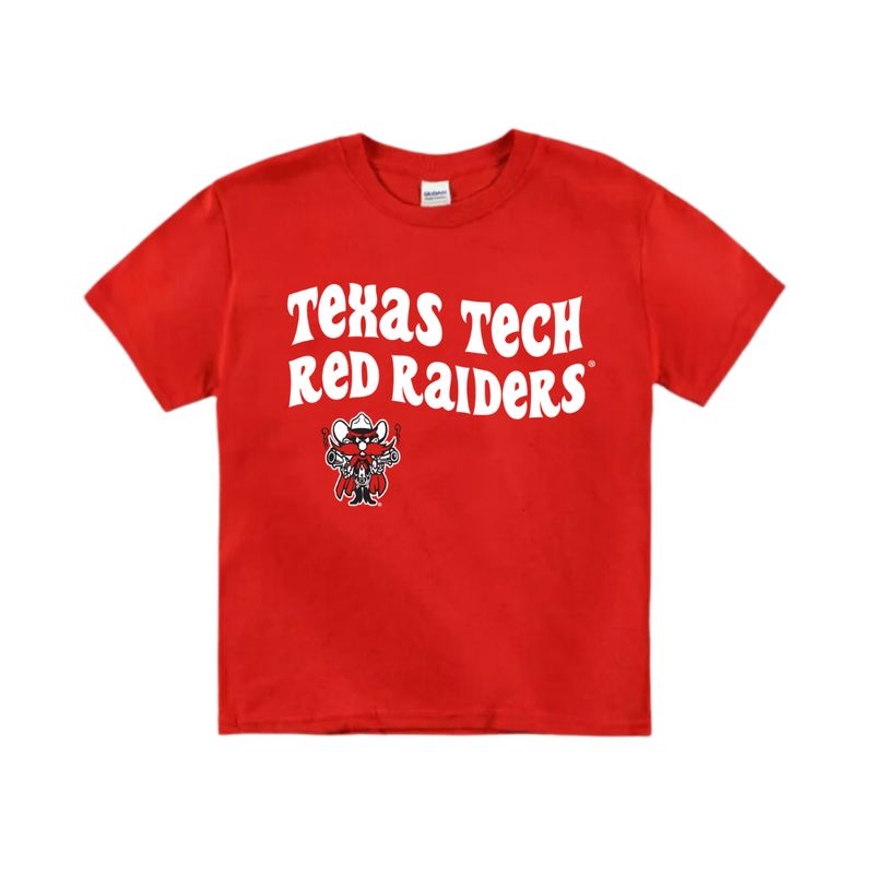 Groovy Raider Red Youth Short Sleeve Tee