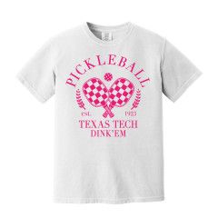 Comfort Colors Pickleball Pink Short Sleeve Tee , Color: White, Size: SM