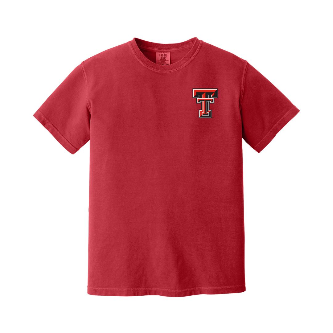 Comfort Colors Raider Red Guns Up Short Sleeve Tee 