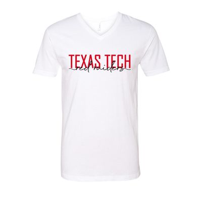 Scripty Red Raider V-Neck Tee
