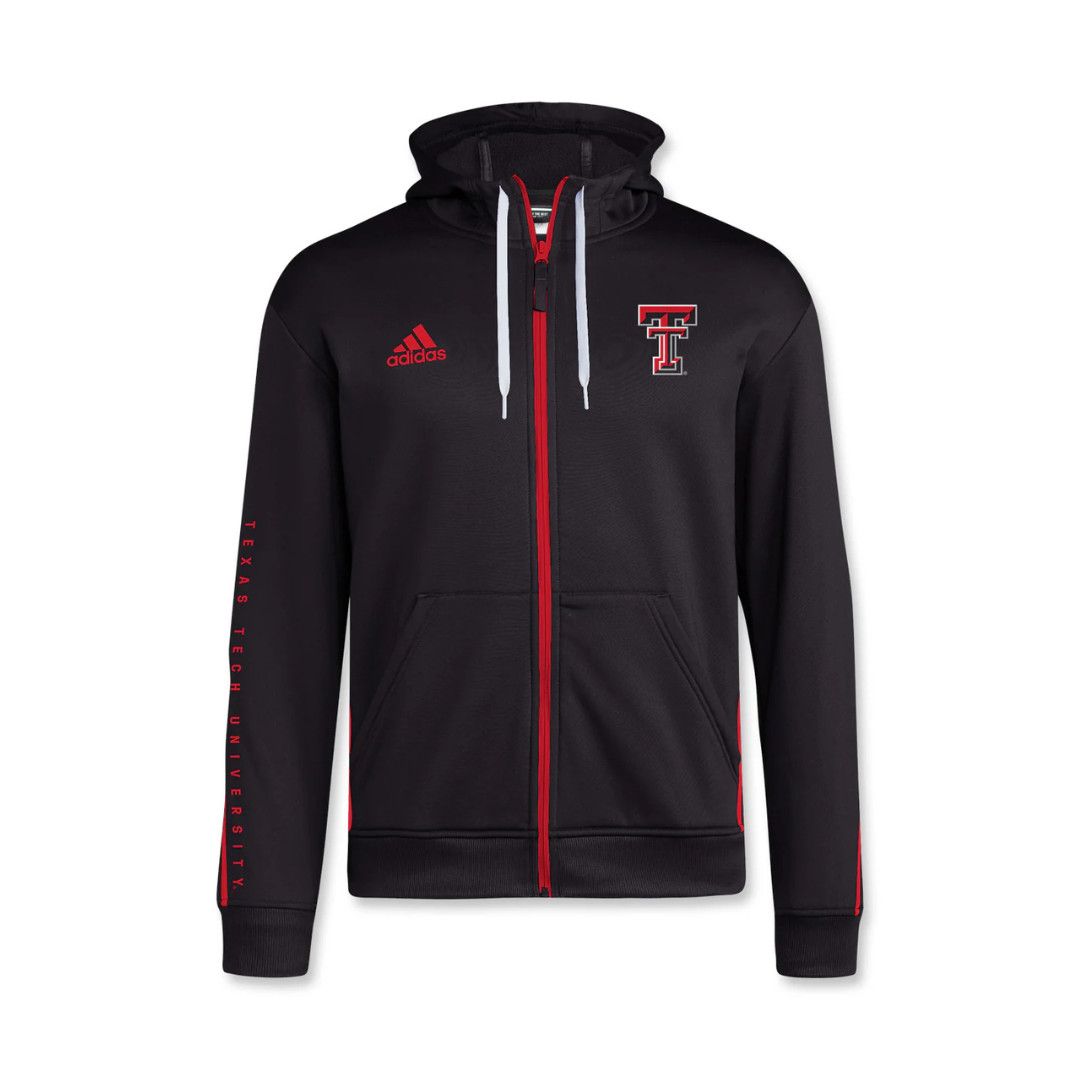 Adidas Fleece Full Zip Hood Jacket, Color: Black, Size: SM