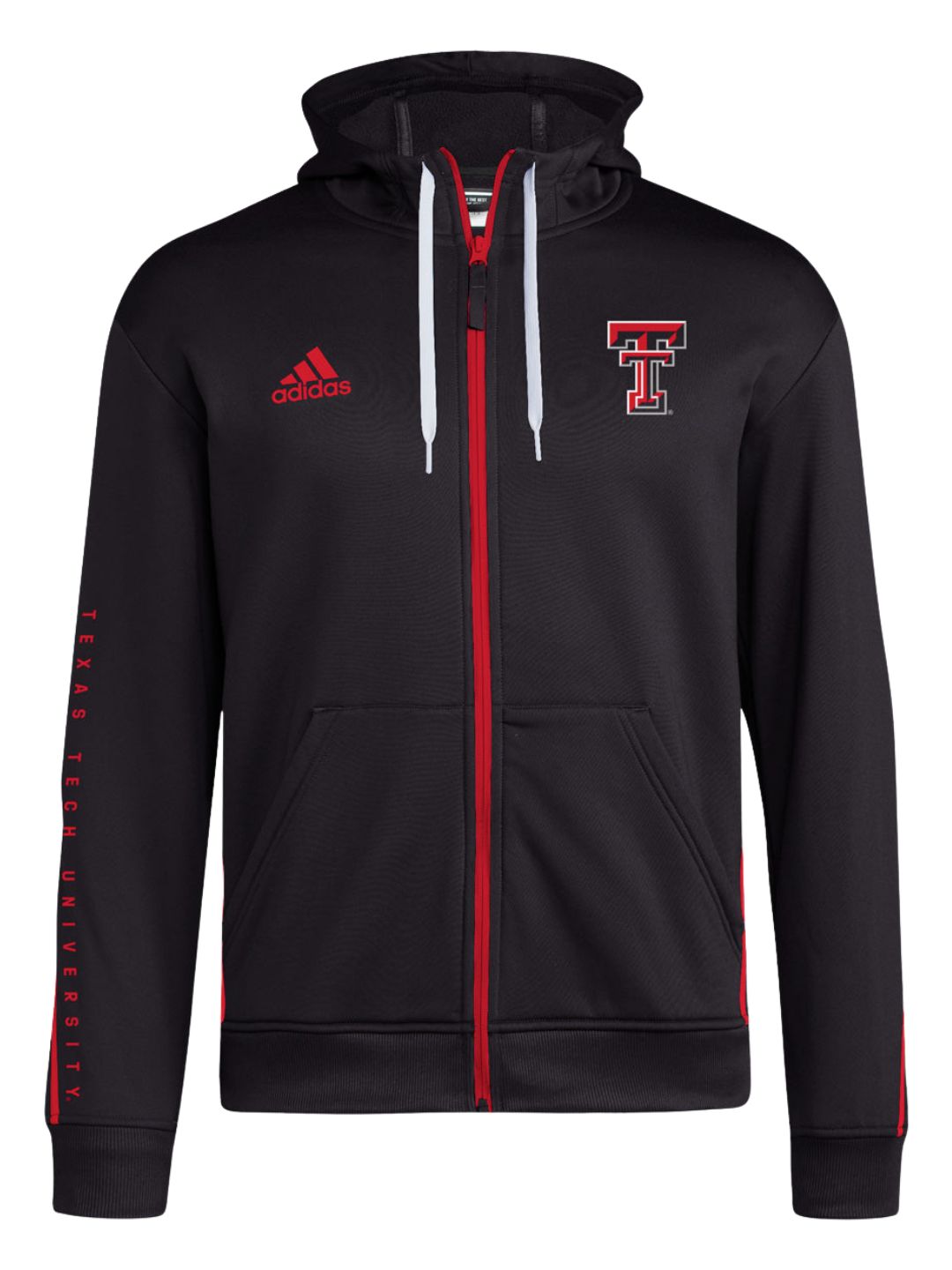 Adidas Fleece Full Zip Hood Jacket, Color: Black, Size: SM