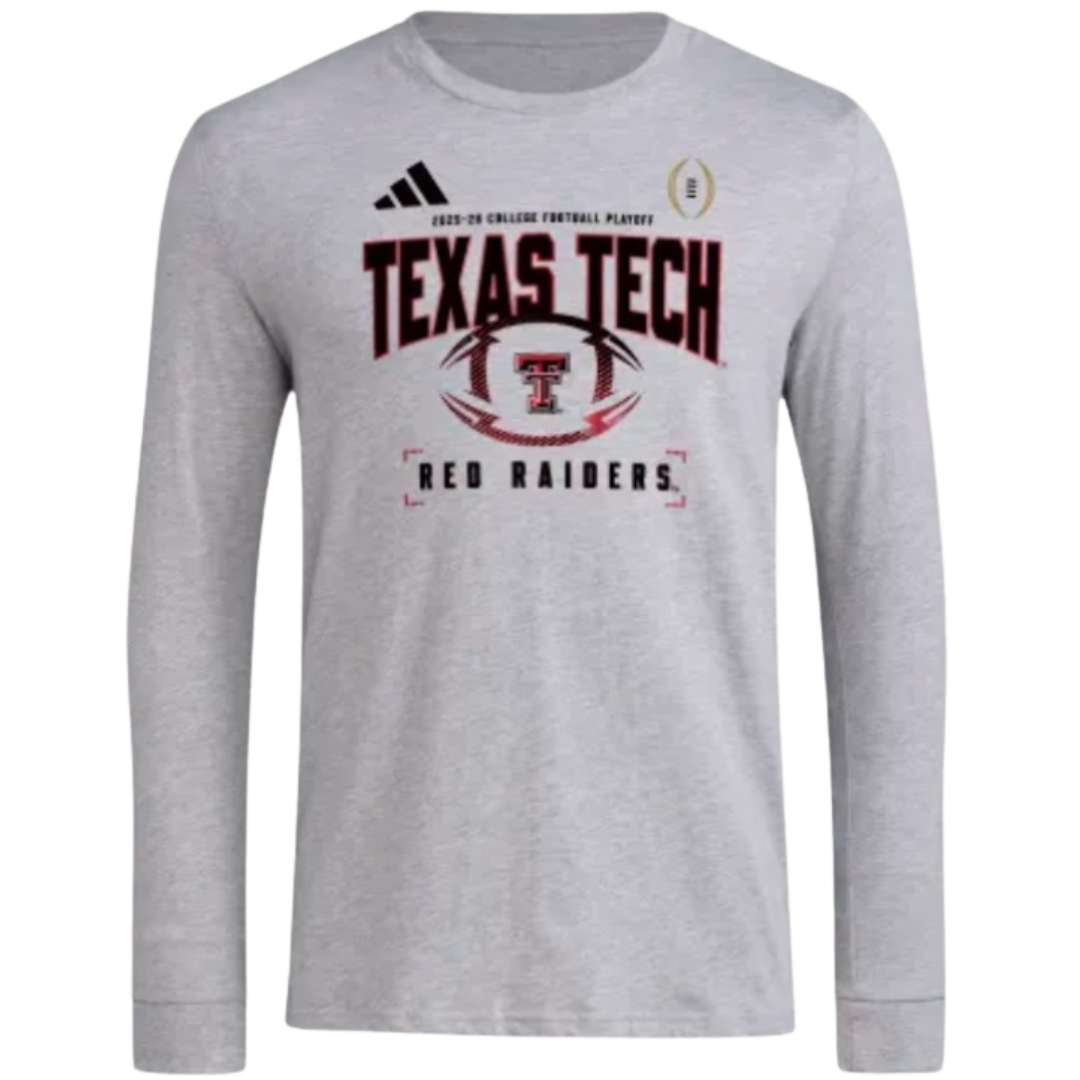 Adidas Football Playoff Long Sleeve Tee, Color: Heather Grey, Size: SM