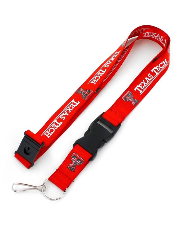 Red Detachable Lanyard - White Print