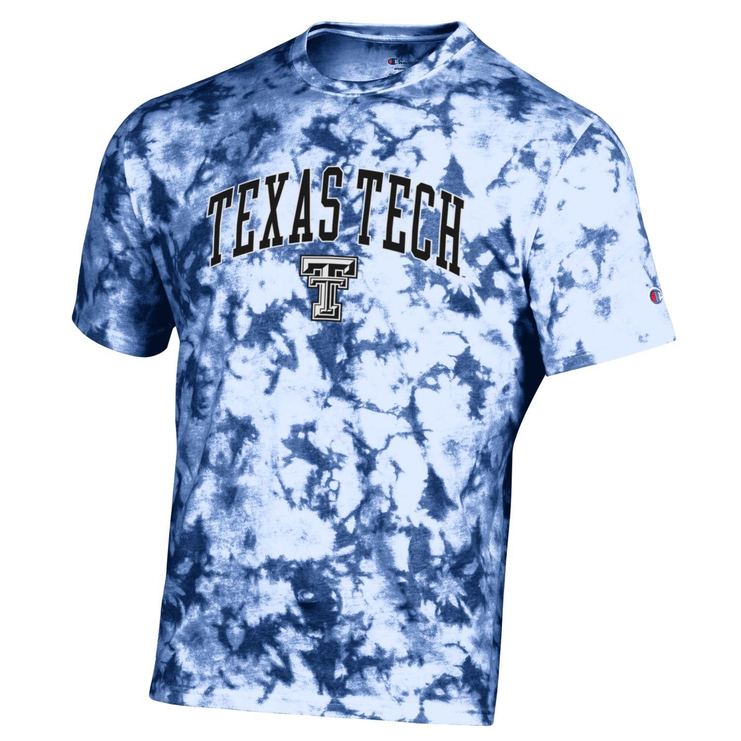 Champion Brand Crush Dye Tee, Color: Blue/White, Size: SM