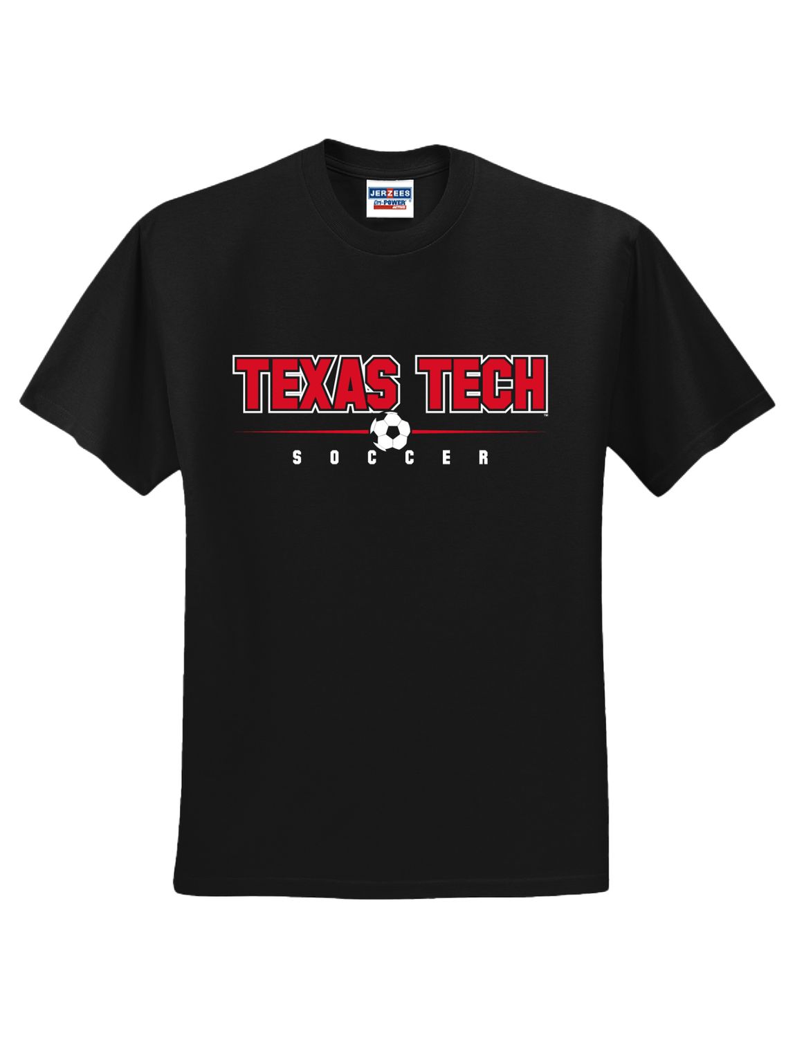 Soccer Stripe Short Sleeve Tee, Color: Black, Size: SM