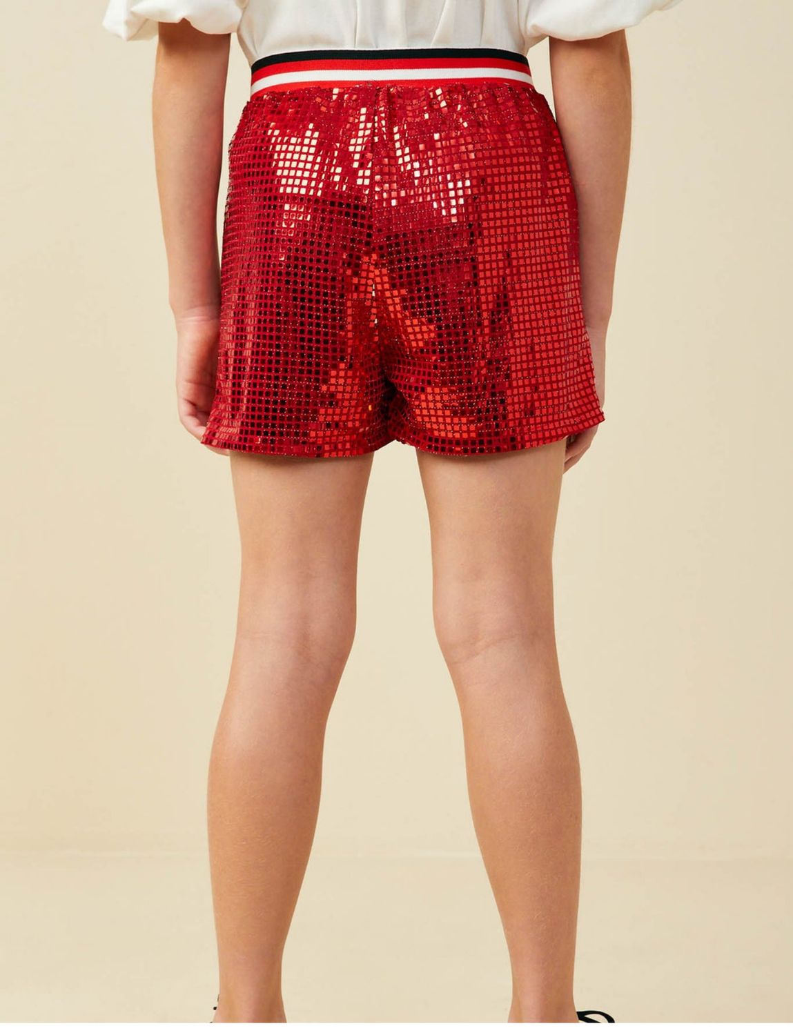 Girls Dazzle Red Shorts