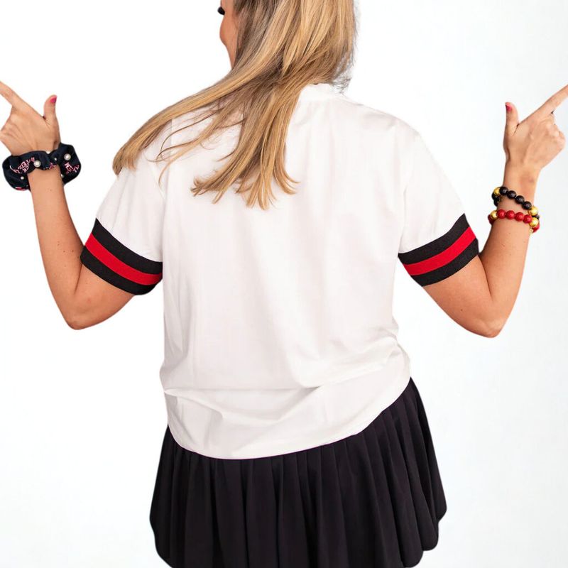 Sparkle Raider Red Cuffed Sleeve Tee