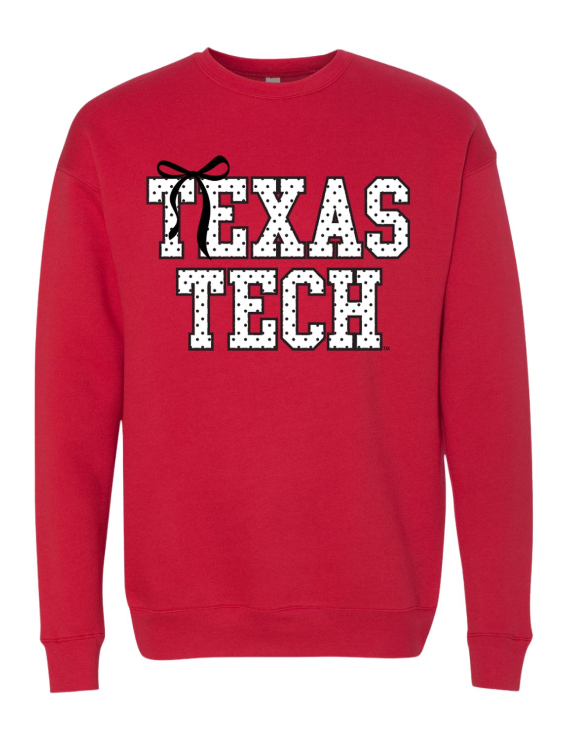 Polka Dot Bow Soft Sweatshirt