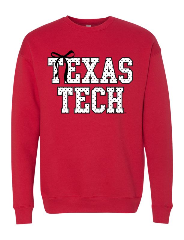 Polka Dot Bow Soft Sweatshirt
