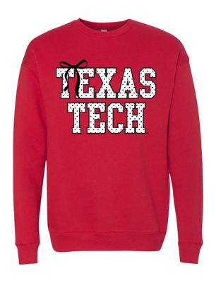 Polka Dot Bow Soft Sweatshirt