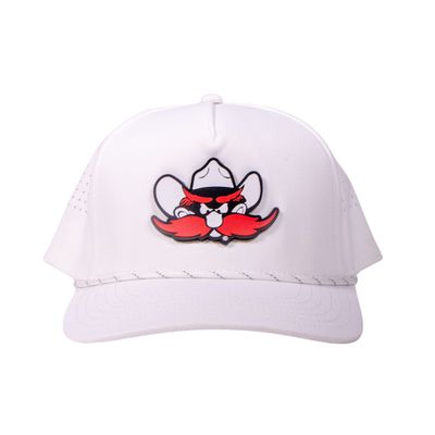 Silicone Raider Red Patch Perforated Rope Cap