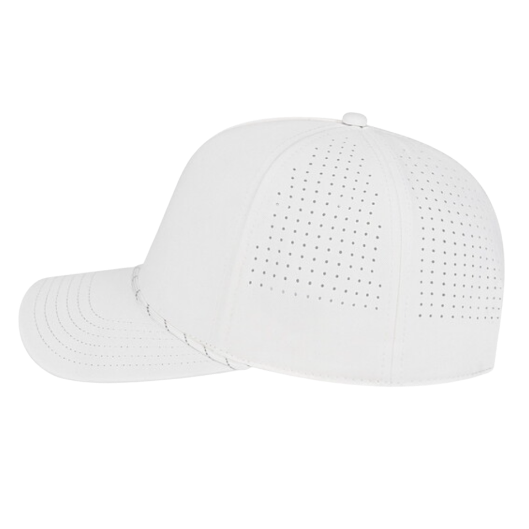 Silicone Raider Red Patch Perforated Rope Cap