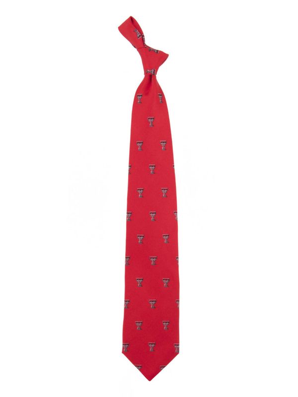 Men's Dress Tie Prep Red Double T