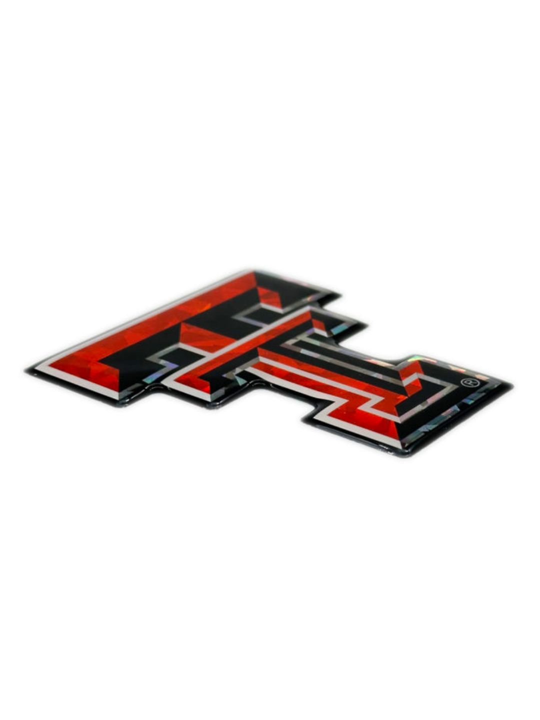 Red &amp; Silver Domed Decal