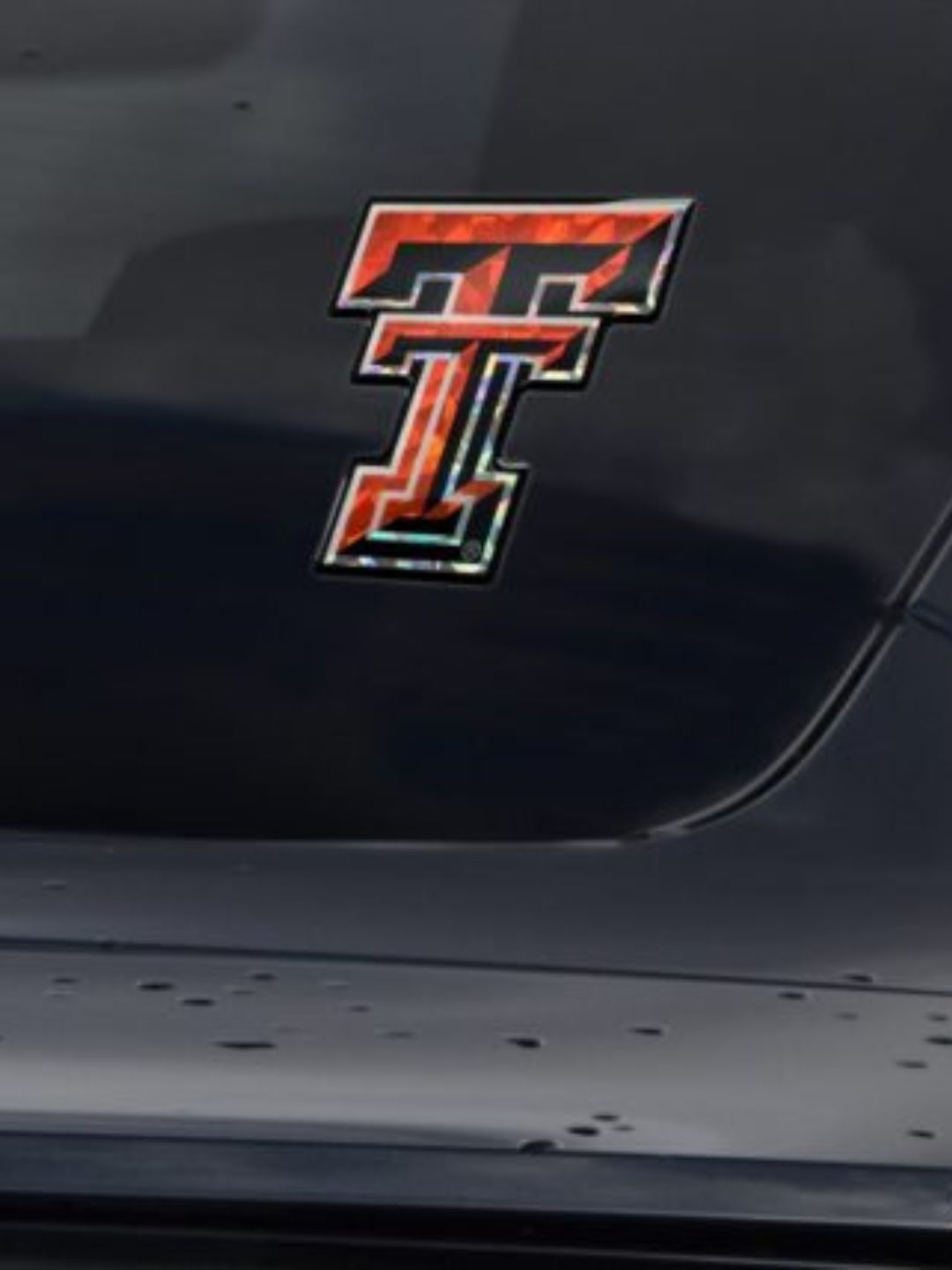 Red &amp; Silver Domed Decal