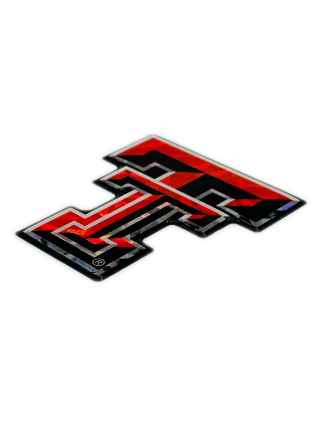 Red &amp; Silver Domed Decal