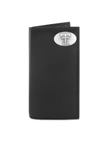 Black Pebble Grain Roper Wallet