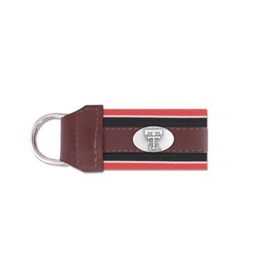 Grosgrain Ribbon Leather Concho Key Fob