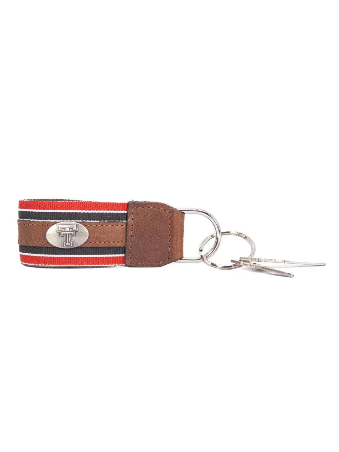 Grosgrain Ribbon Leather Concho Key Fob