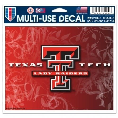 Lady Raider Swirly Decal 5x6