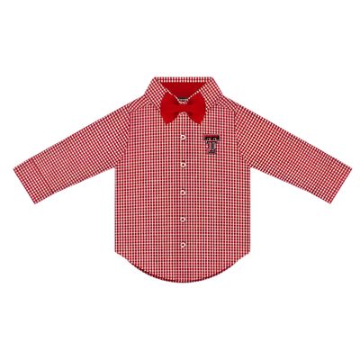 Gingham Button Down with Bowtie
