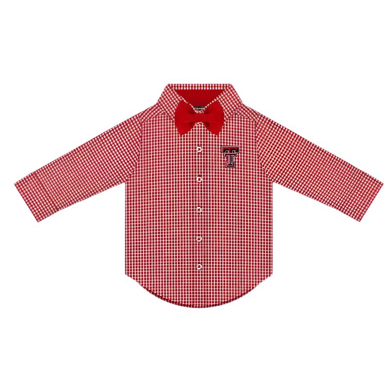 Gingham Button Down with Bowtie