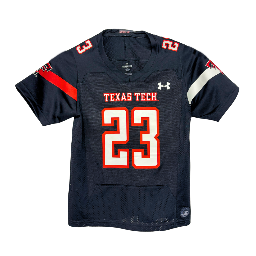 Under Armour Youth Replica Football Jersey, Color: Black, Size: SM
