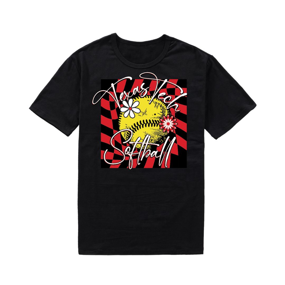Softball Flower Box Short Sleeve Tee