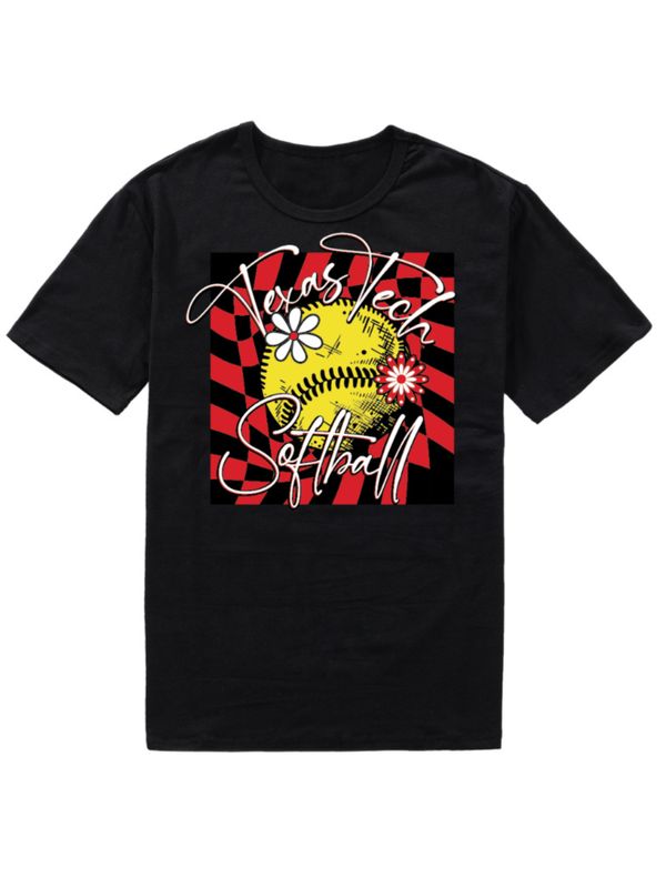 Softball Flower Box Short Sleeve Tee
