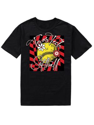 Softball Flower Box Short Sleeve Tee