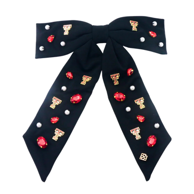 Beaded Bow Barrette 