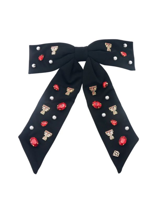 Beaded Bow Barrette 
