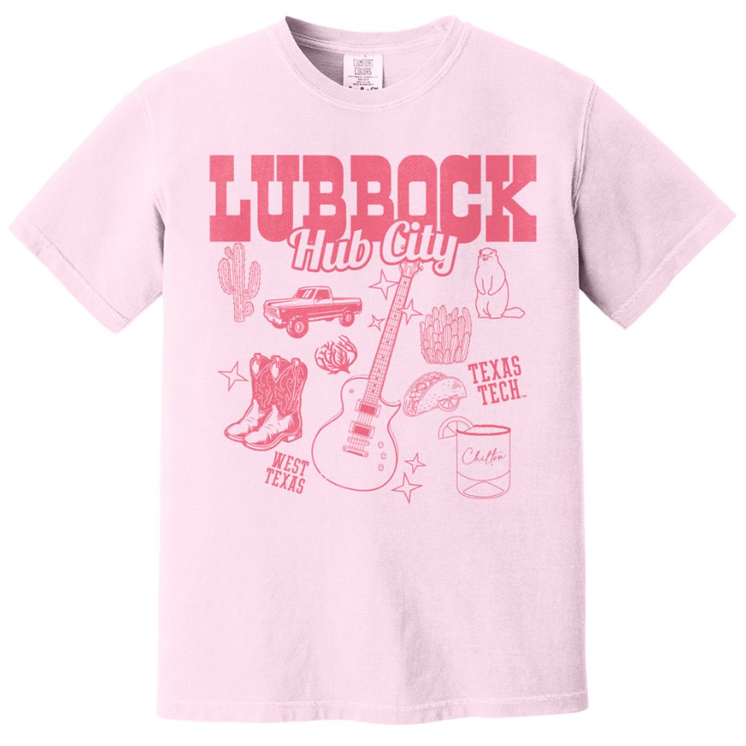 Hub City Icon Short Sleeve Tee, Color: Pink Blossom, Size: SM